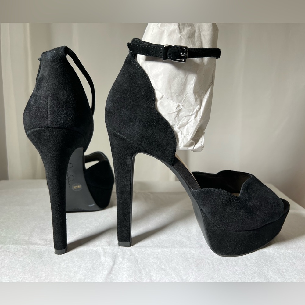 Jessica Simpson Platform Strap Scallop Heels